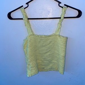 Yellow tube top with straps